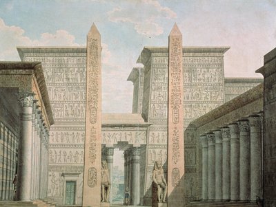 The Entrance to the Temple, Act I scene iii, set design for 